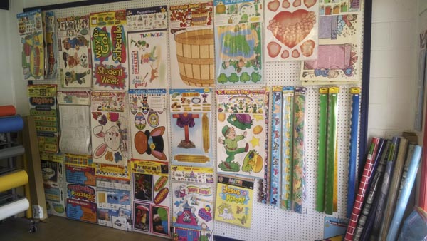 Colorful books and supplies