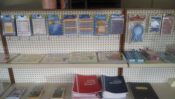 School supplies and decorations